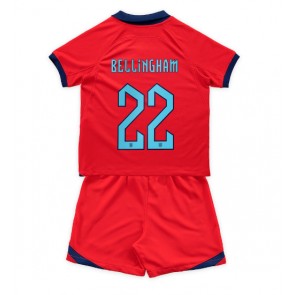 Anglia Jude Bellingham #22 Koszulka Wyjazdowych Dziecięca MŚ 2022 Krótki Rękaw (+ Krótkie spodenki)